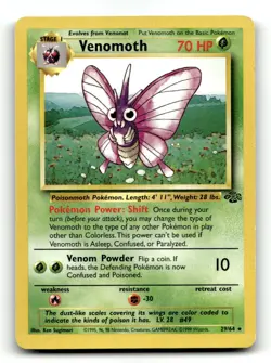 Venomoth 29/64 Rare Jungle Pokemon Unlimited MP - Image 1