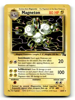 Magneton 26/62 Rare Fossil Pokemon Unlimited HP - Image 1