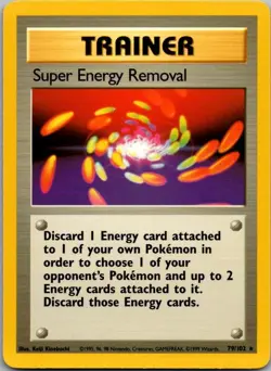 Super Energy Removal 79/102 Rare Base Set Unlimited Pokemon Lightly Played - Image 1