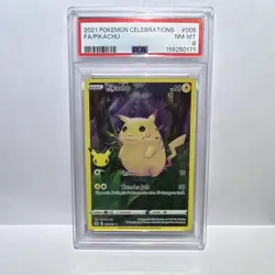 Pokemon 2021 Celebrations Pikachu 005/025 Holo FA English PSA 8 - Image 1