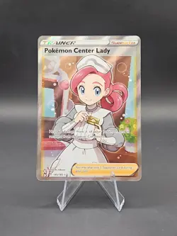 Pokemon Center Lady (Full Art) 185/185 Swsh04: Vivid Voltage Holo - Image 1