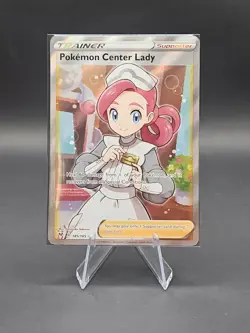 Pokemon Center Lady (Full Art) 185/185 Swsh04: Vivid Voltage Holo - Image 3