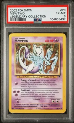 Pokemon Mewtwo 29/110 Legendary Collection Regular PSA 6 - Image 1