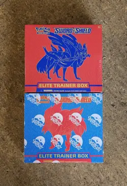 Sealed Pokemon Zamazenta & Zacian Sword and Shield Elite Trainer Box (Set Of 2) - Image 1