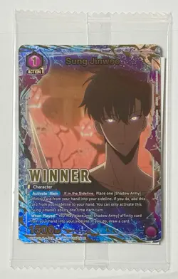 Union Arena Solo Leveling Sung Jinwoo WINNER UEPR/SLG-1-019 English Promo Sealed - Image 1