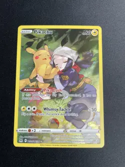 Pokemon Pikachu TG05/TG30 Lost Origin Trainer Gallery Red SWSH11 Holo Card NM - Image 1