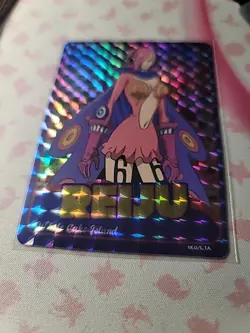 One Piece Holographic Trading Sticker Reiju- Whole Cake Island - Image 1