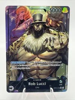 Rob Lucci OP07-079 - 500 Years in the Future Alt Art Leader ONE PIECE - Image 1