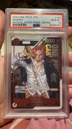 PSA10 Shanks OP01-120 Flagship Battle Prize For Japan ONE PIECE Japanese Serial - Image 1