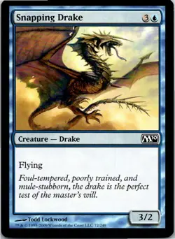 Snapping Drake Magic The Gathering 2010 Card Light Play X1 - Image 1
