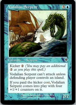 Vodalian Serpent Magic The Gathering Invasion Card Light Play X1 - Image 1