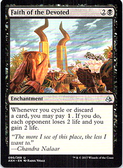 Faith of The Devoted Magic The Gathering Amonkhet Card Light Play X1 - Image 1
