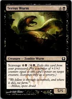 Terrus Wurm Magic The Gathering Return To Ravnica Card Light Play X1 - Image 1