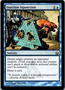 Inaction Injunction Magic The Gathering Return To Ravnica Card Light Play X1 - Image 1