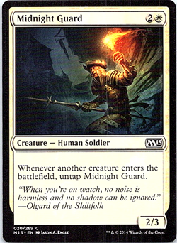 Midnight Guard Magic The Gathering 2015 Card Light Play X1 - Image 1