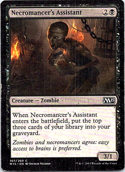 Necromancer's Assistant Magic The Gathering 2015 Card Light Play X1 - Image 1