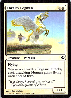 Cavalry Pegasus Magic The Gathering Theros Card Light Play X1 - Image 1