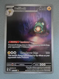Pokemon Bellibolt 201/197 Obsidian Flames Illustration Rare Full Art Holo SV03 - Image 1
