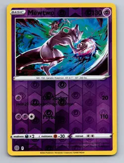 Mewtwo 056/172 Rare Brilliant Stars Pokemon Near Mint Reverse Holo - Image 1