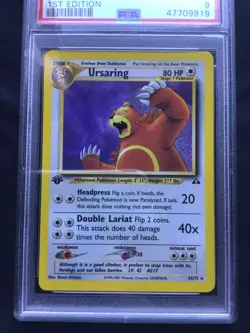 Pokemon Cards: 1st Edition Neo Discovery Rare: Ursaring 34/75: PSA 9 - Image 2