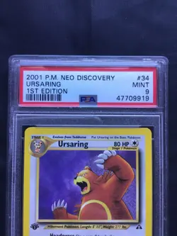Pokemon Cards: 1st Edition Neo Discovery Rare: Ursaring 34/75: PSA 9 - Image 3