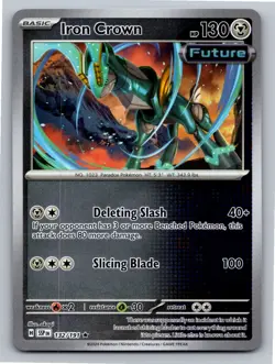 Iron Crown 132/191 Rare Surging Sparks Pokemon Reverse Holo Near Mint - Image 1