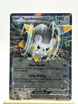 Togedemaru ex 149/217 Double Rare Ascended Heroes Pokemon Near Mint - Image 1