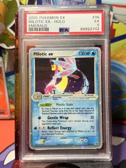 POKEMON MILOTIC EX 2005 EMERALD #96 HOLO PSA 5 - Image 1