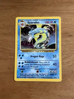 Wizards of the Coast Gyarados 6/102 Base Set Holo Rare Unlimited 1999 100HP - Image 1