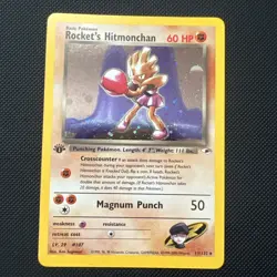Pokemon Gym Heroes Rocket's Hitmonchan 11/132 1st Edition Holo - Image 1