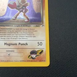 Pokemon Gym Heroes Rocket's Hitmonchan 11/132 1st Edition Holo - Image 4