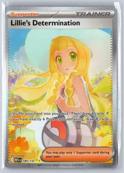 Lillie's Determination 184/132 SIR Mega Evolution Pokemon Holo Lightly Played - Image 1