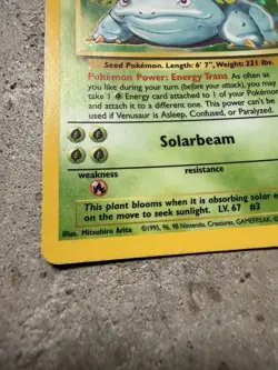 Pokemon Venusaur Holo 15/102 Base Set Unlimited WOTC Rare Card (1999) - Image 4