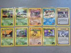 Pokemon TCG - Gym Heroes & Gym Challenge WOTC 1st Edition 10x card bundle - Image 1