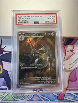 Escavalier #146 2025 Pokemon Japanese Sv11b-Black Bolt PSA 10 Art Rare - Image 1