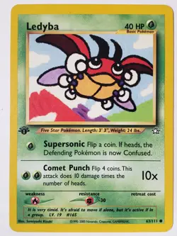 1ST EDITION Ledyba 63/111 VLP - Neo Genesis Pokemon Card - Sumiyoshi Kizuki Art - Image 1
