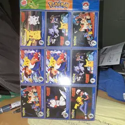 Burger King Pokemon PokeTrivia 10th Anniversary 1999 9-Card Sheet Charizard - Image 2