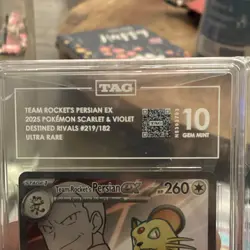 Pokemon Team Rocket's Persian ex 219/182 Destined Rivals Ultra Rare Holo TAG 10 - Image 2