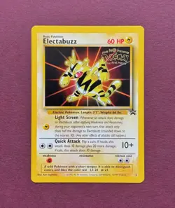 Pokemon 1999 Black Star Promo #2 Electabuzz, WB Movie Gold Stamp WOTC Vintage NM - Image 1