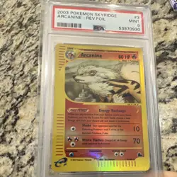 2003 Pokemon Skyridge Arcanine 3/144 Reverse Foil ultra Rare PSA 9 English - Image 1