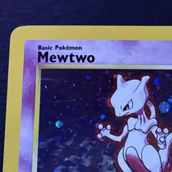 Mewtwo 10/130 Pokemon TCG Base Set 2 Holo Foil Rare Card Lightly Played LP - Image 2