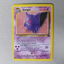 Gengar 20/62 Rare Non-Holo Fossil Set Nintendo Collectible Pokemon Card WOTC - Image 1