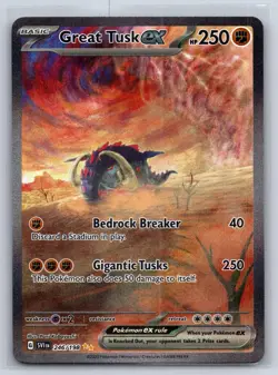 Great Tusk ex 246/198 Scarlet & Violet Special Illustration Rare Holo Pokemon - Image 1
