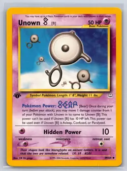 Unown [B] 39/64 Neo Revelation Uncommon 1st Edition Pokemon - Image 1