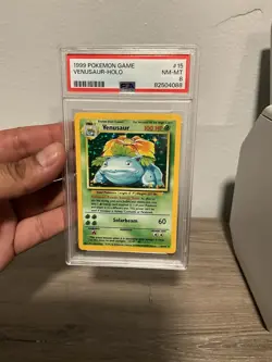 1999 POKEMON BASE SET UNLIMITED #15 VENUSAUR-HOLO PSA 8 - Image 1