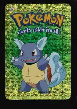 Wartortle #008 2000 Pokemon Vending Prism Holo Sticker Card - Image 1