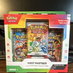 Pokemon TCG First Partner Illustration Collection Series 1 English 3 Promo Cards - Image 1
