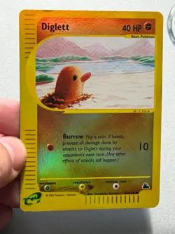 Pokemon Card Diglett 50/144 Reverse Holo Skyridge Common E-Series - Image 2
