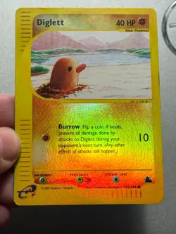 Pokemon Card Diglett 50/144 Reverse Holo Skyridge Common E-Series - Image 3
