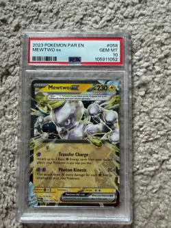Pokemon TCG Mewtwo EX Paradox Rift Graded PSA 10 Gem Mint - Image 1